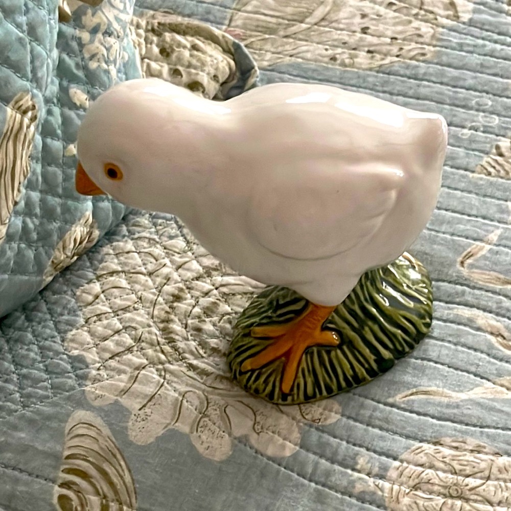 Easter chick by Sigma hand painted white porcelain chick just adorable